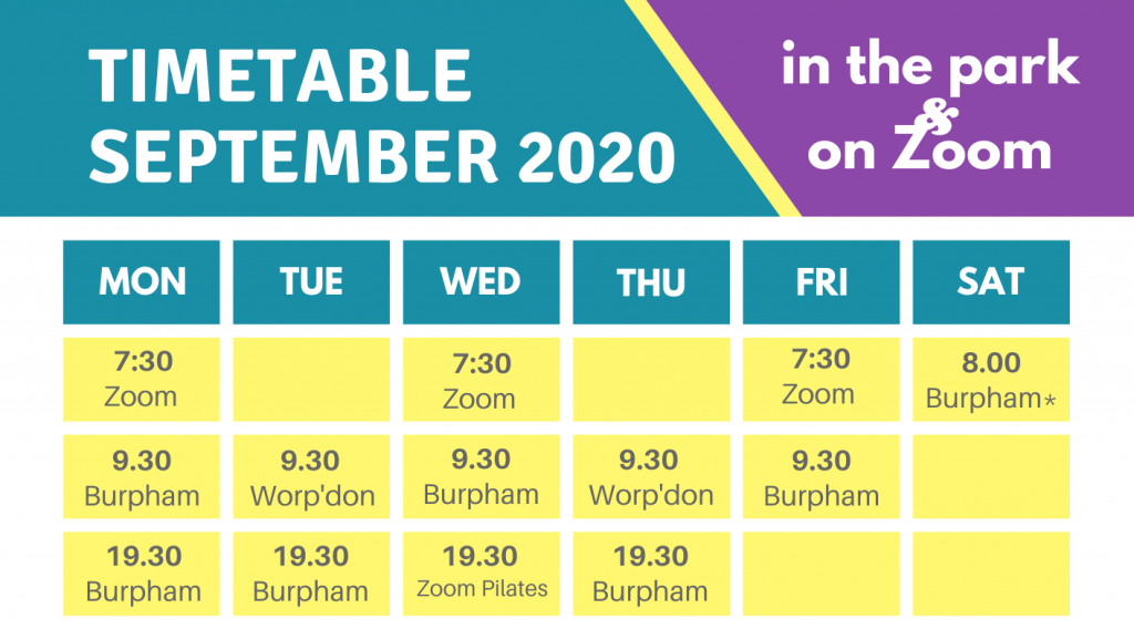 september fitness schedule